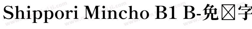 Shippori Mincho B1 B字体转换